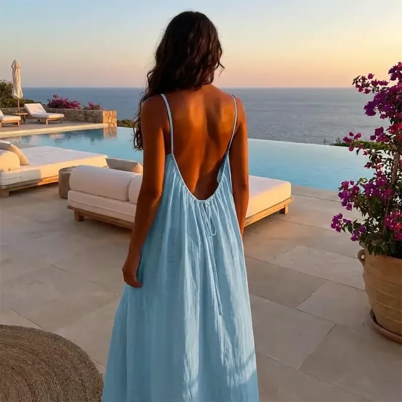 ✨Elegant backless halter dress for women