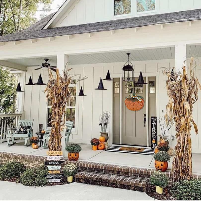 🍁Last day! 💥Special sale - Farmhouse Pumpkin Wreath For Front Door - naotstore