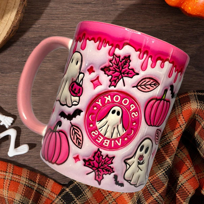 🤣Last day! 💥Special sale - Pumpkin Coffee Cup With Ghost - naotstore