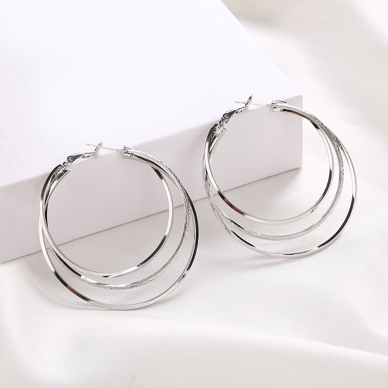 🔥Last day! 💥Special sale - Triple Ring Hoop Earrings - naotstore