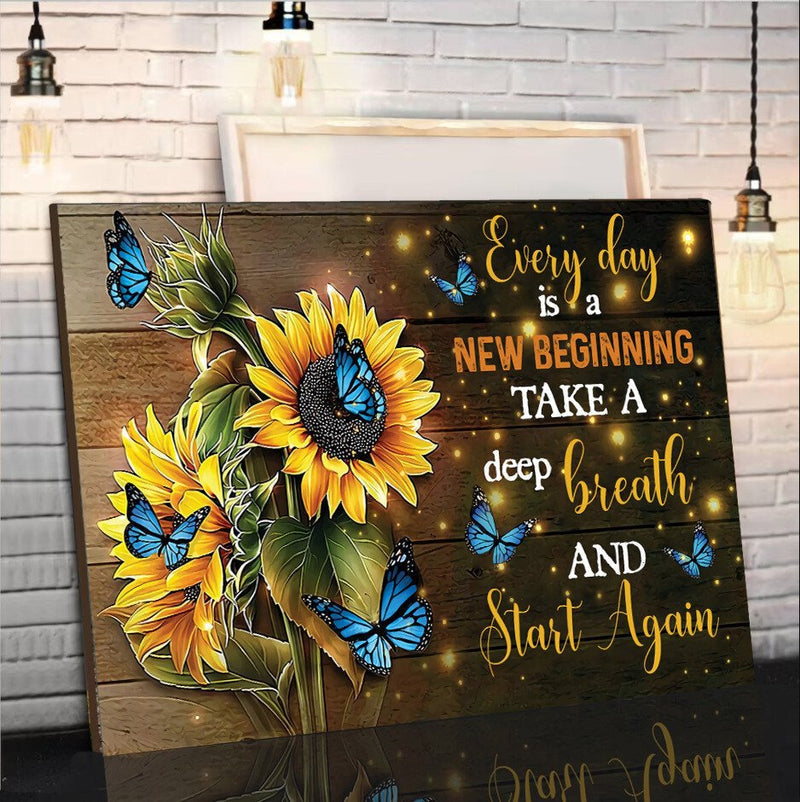 🌻Last day! 💥Special sale - Butterfly Sunflowers Wall Art - naotstore