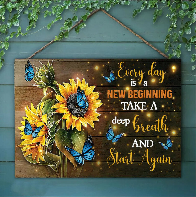 🌻Last day! 💥Special sale - Butterfly Sunflowers Wall Art - naotstore