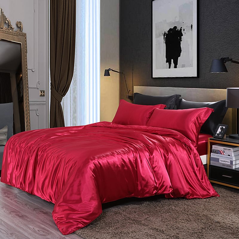 Luxury 25 momme pure mulberry silk four-piece bedding set