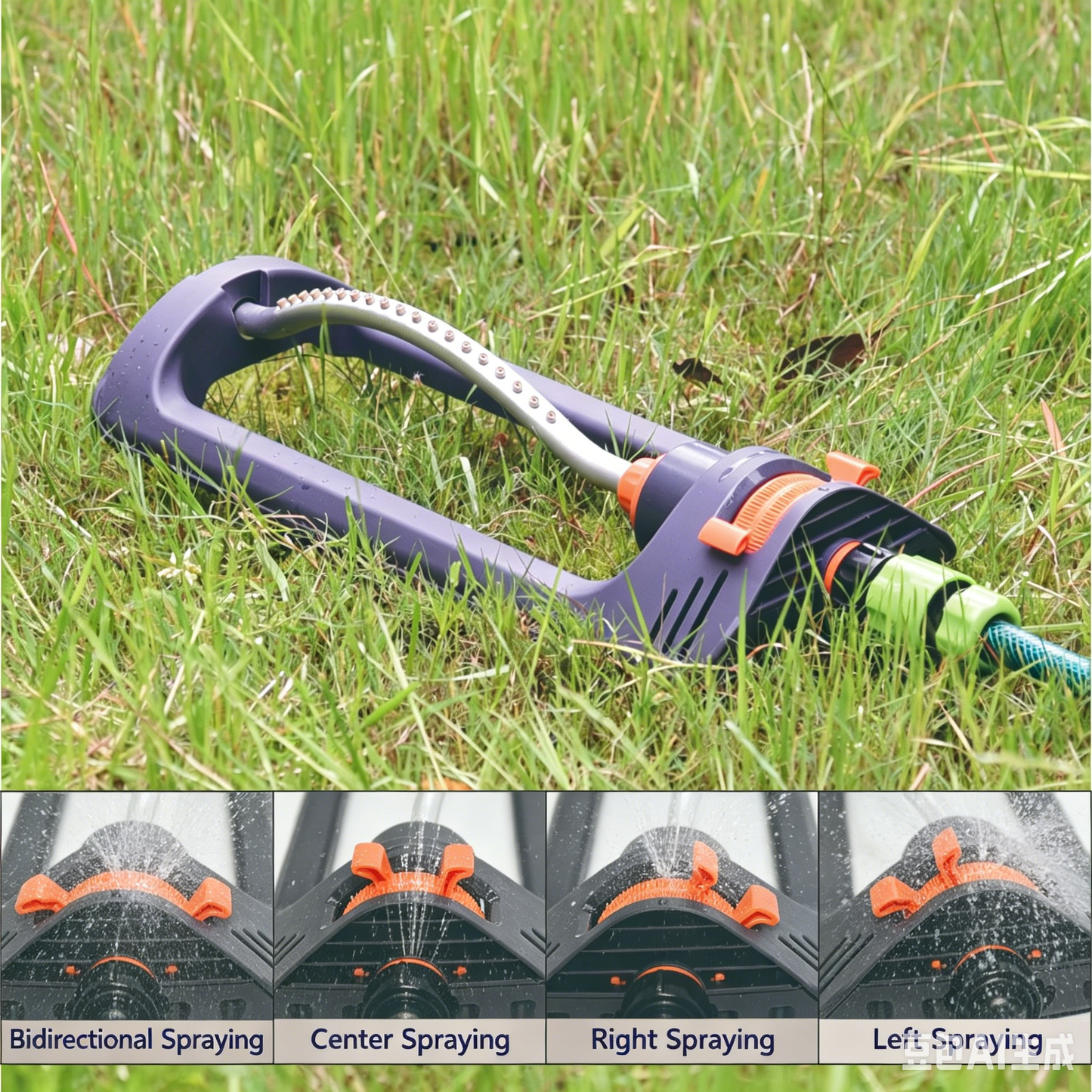 🌱19-hole quick-connect automatic rotary sprinkler