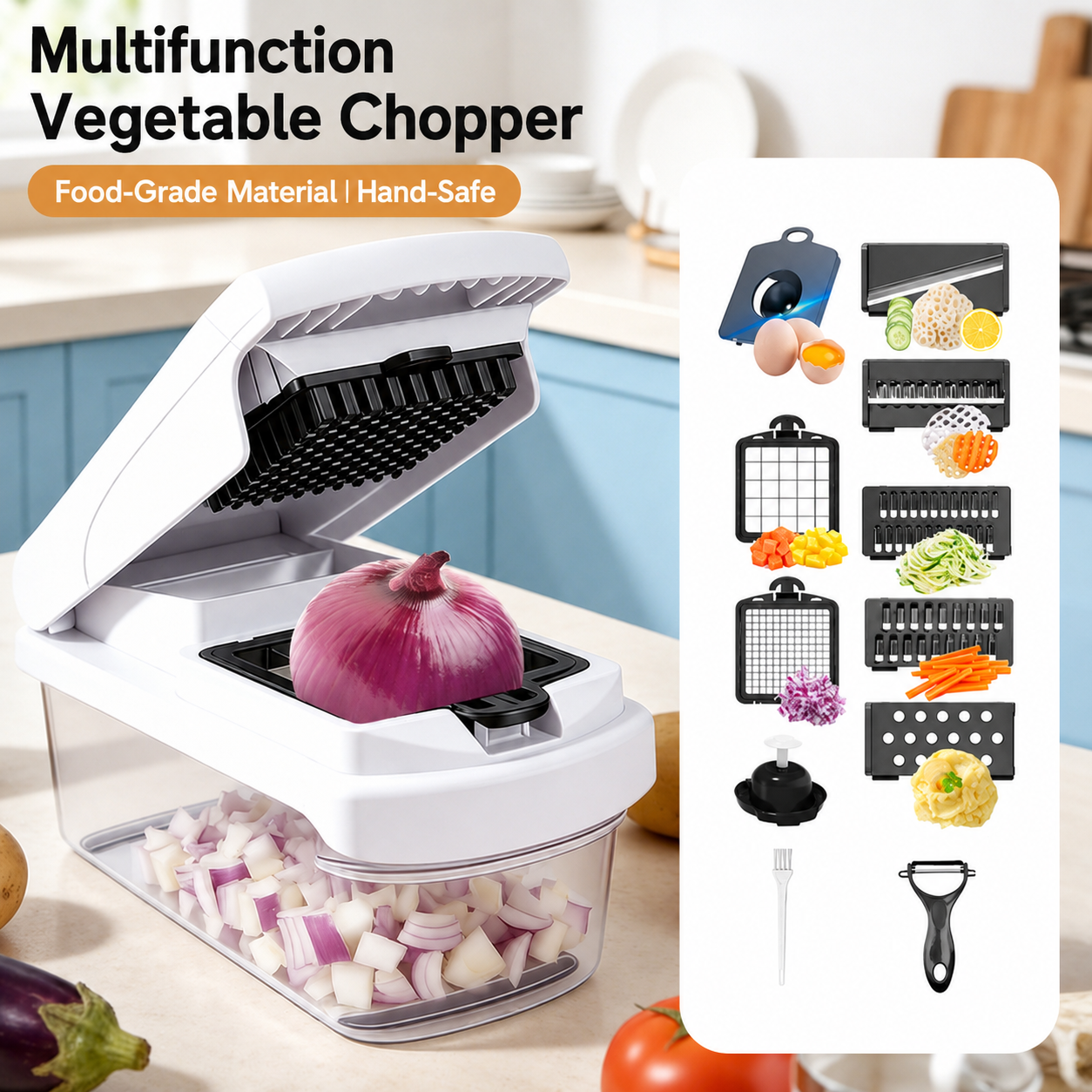 💥Big Sale🥒15-in-1 Vegetable Chopper Set