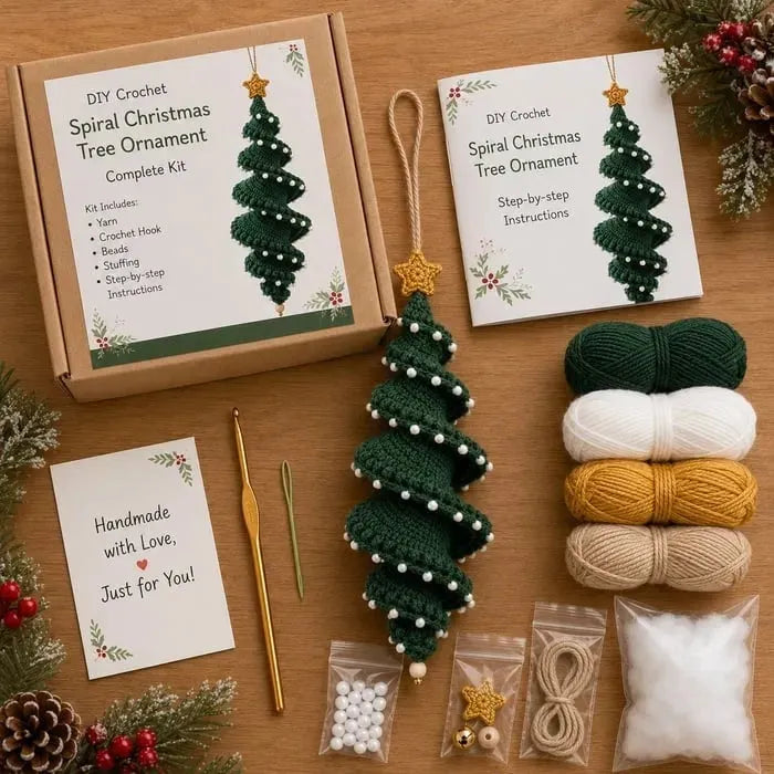 🧶☃️ DIY Crochet Spiral Snowman Ornament Kit ☃️ Cute Christmas Project