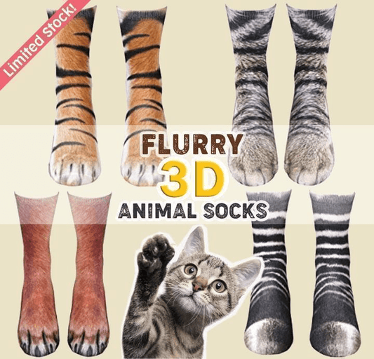 Flurry 3D Animal Paw Socks-[ONE SIZE FITS ALL] - naotstore