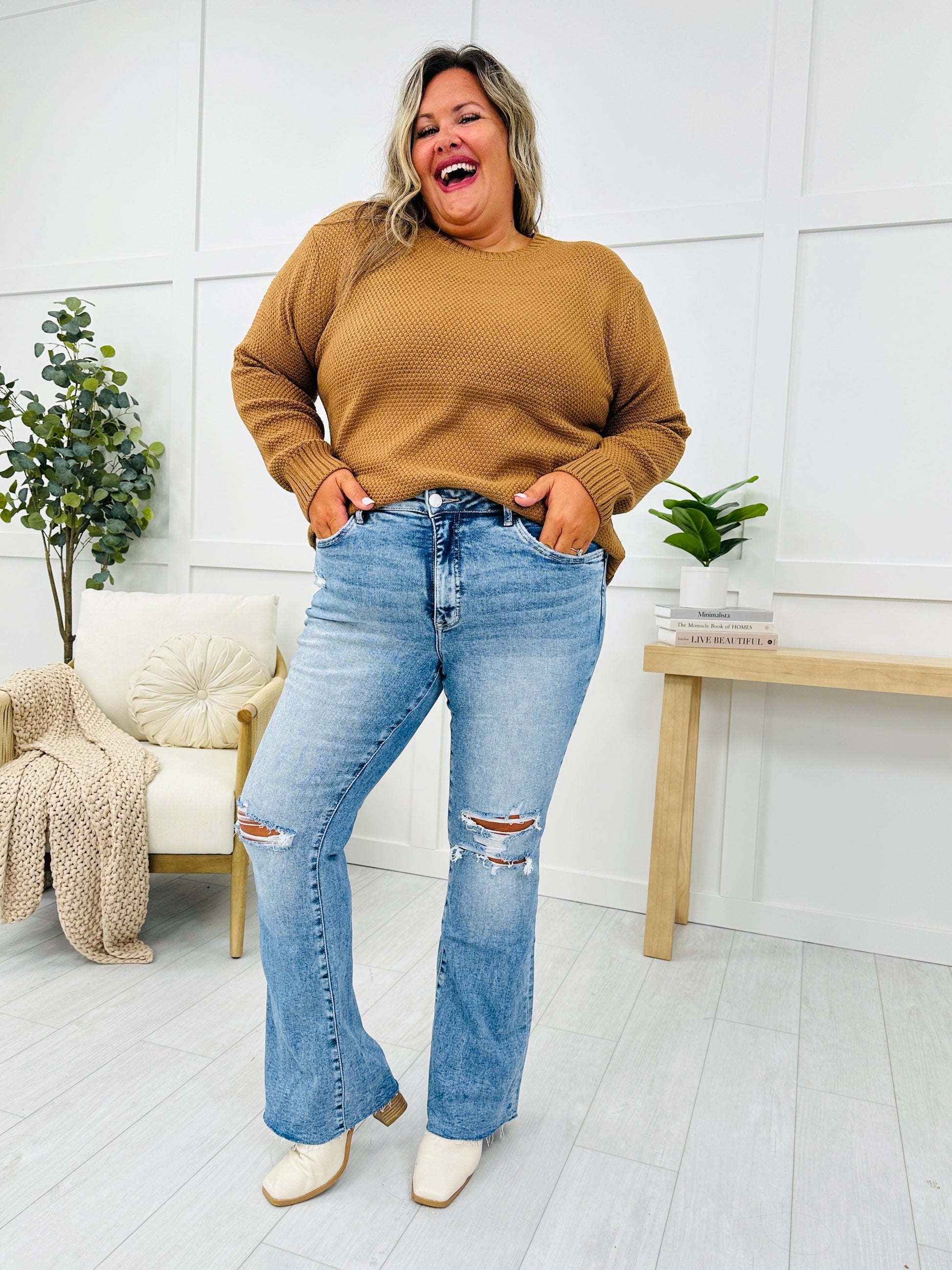 🤣Last day! 💥Special sale - Exclusive Flare Up Tummy Control Jeans in Reg/Curvy - naotstore