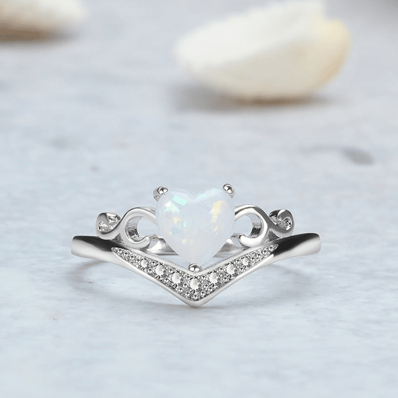 🔥Last day! 💥Special sale - Opal Heart Ring - naotstore