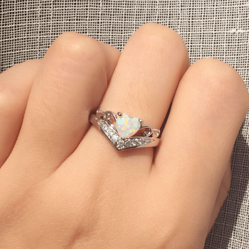 🔥Last day! 💥Special sale - Opal Heart Ring - naotstore