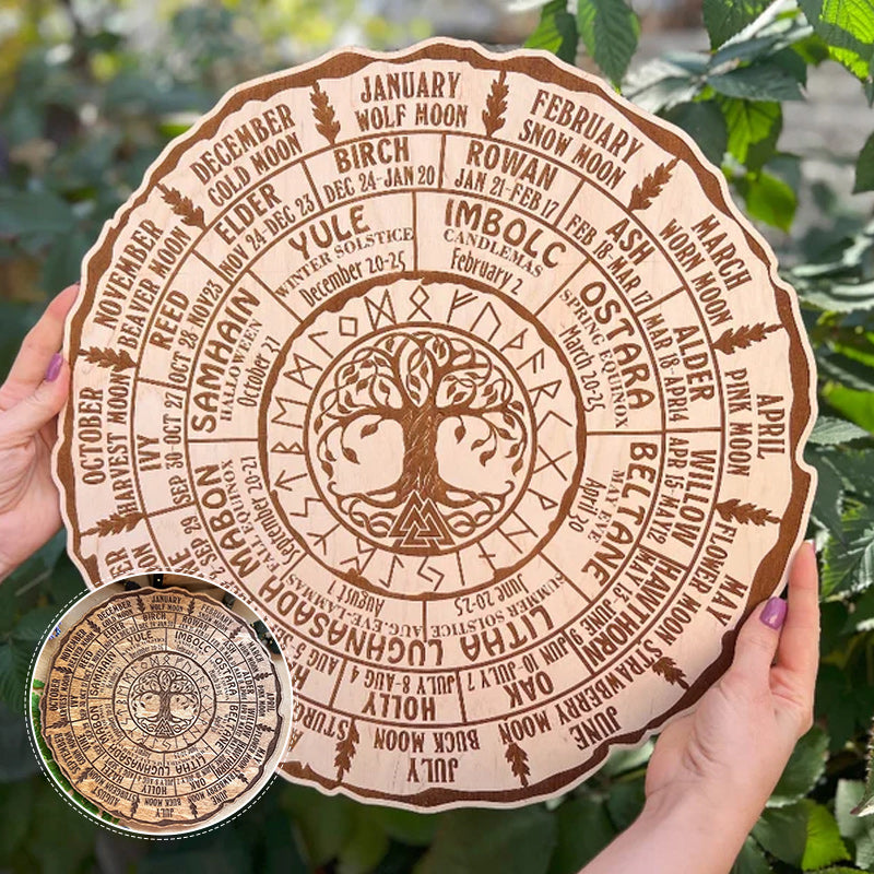 🤣Last day! 💥Special sale - Wheel Of The Year Wood Sign - naotstore