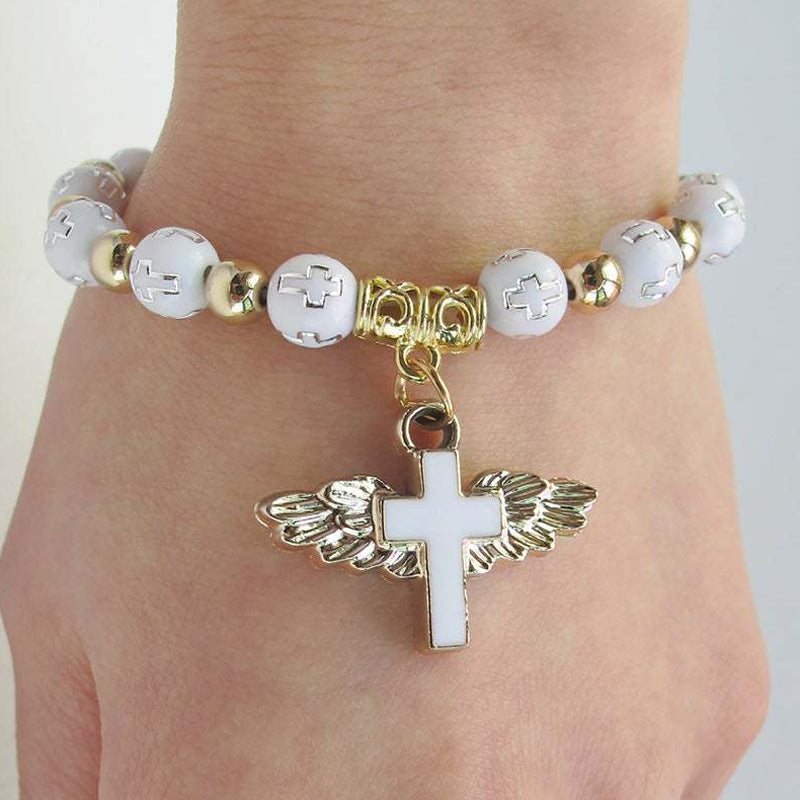 🔥Last day! 💥Special sale - Angel Wing Cross Bracelet - naotstore