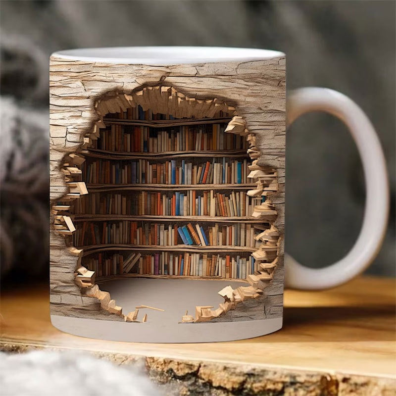 🤣Last day! 💥Special sale - 3D Bookshelf Mug - naotstore