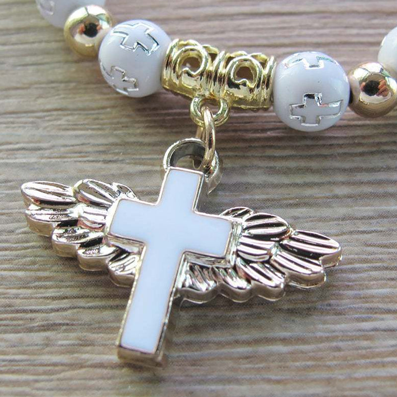 🔥Last day! 💥Special sale - Angel Wing Cross Bracelet - naotstore