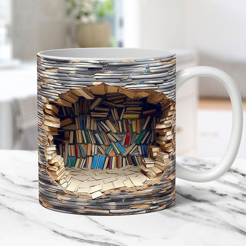 🤣Last day! 💥Special sale - 3D Bookshelf Mug - naotstore