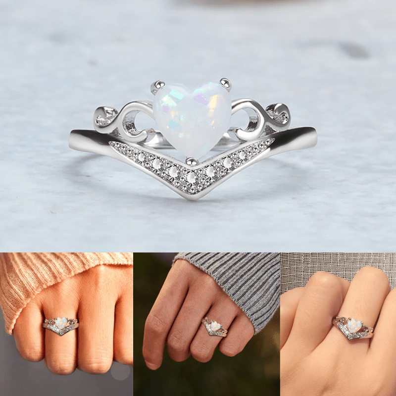 🔥Last day! 💥Special sale - Opal Heart Ring - naotstore