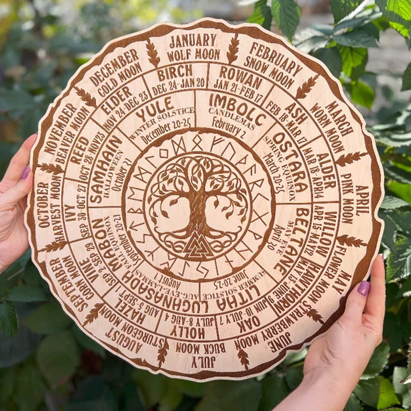 🤣Last day! 💥Special sale - Wheel Of The Year Wood Sign - naotstore