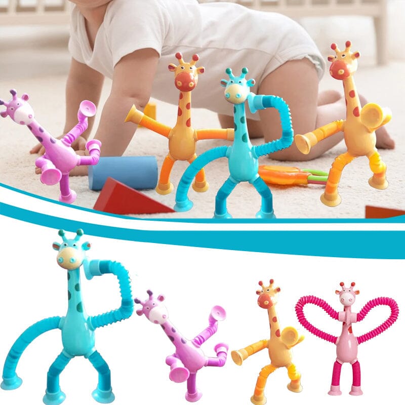 🔥Last day! 💥Special sale - Telescopic suction cup giraffe toy