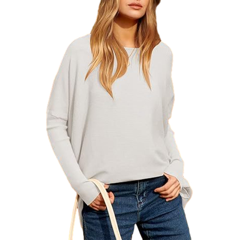 🤣Last day! 💥Special sale - Women's Irregular Oversized Dolman Sleeve Knitted Pullover - naotstore