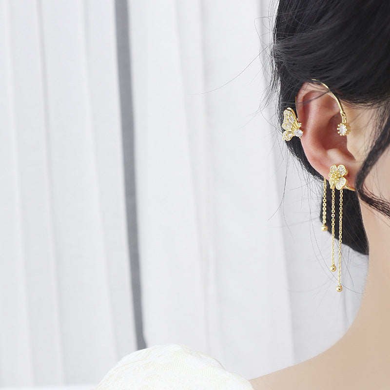 🔥Last day! 💥Special sale - Butterfly Tassel Style Zircon Earrings - naotstore