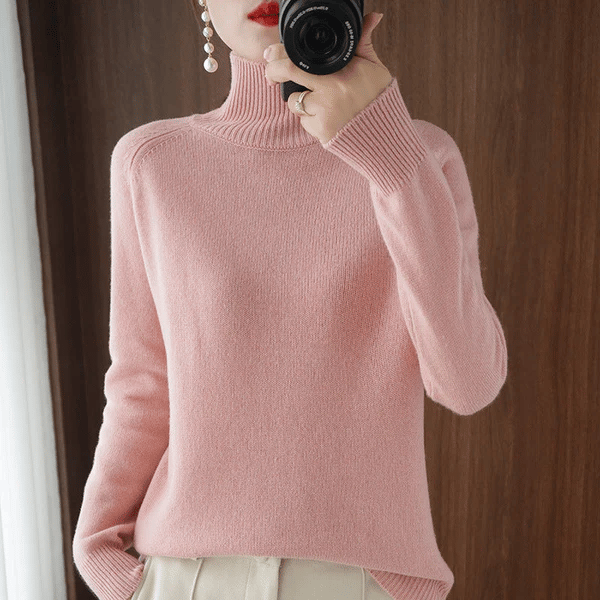 ✨This month's best-selling products💥Women;S Solid Turtleneck Cashmere Knit Sweater - naotstore