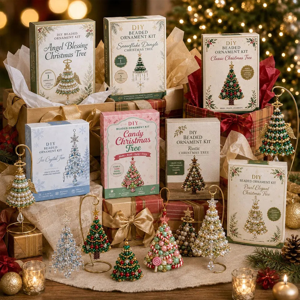 ✨🌲DIY Christmas Tree Beaded Ornament Kit｜Fun Holiday Craft
