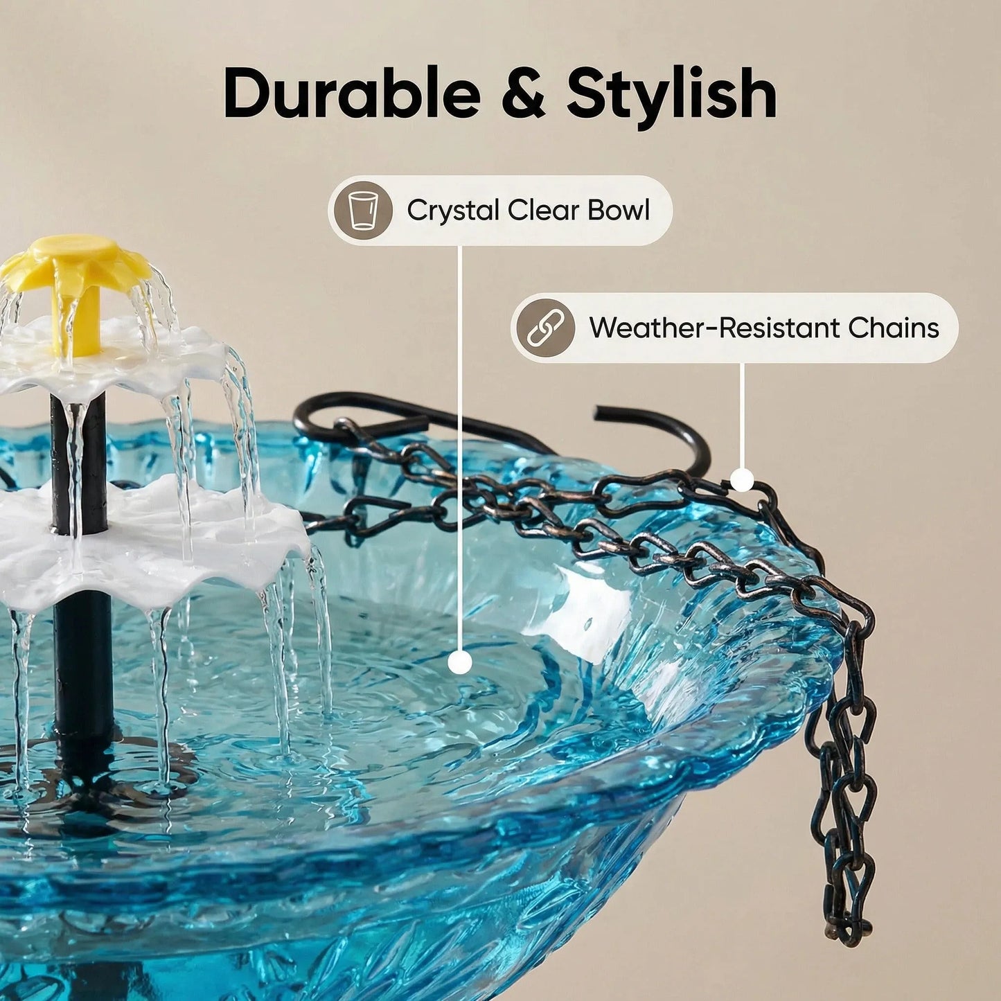 🕊️Bring Birds To Your Garden｜Hanging Solar Water Fountain Bird Bath