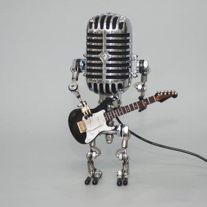 🔥Last day! 💥Special sale - Vintage Metal Microphone Guitar Robot Desk Lamp