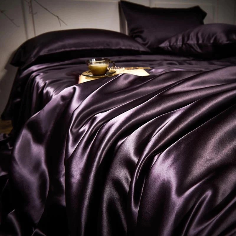 Luxury 25 momme pure mulberry silk four-piece bedding set