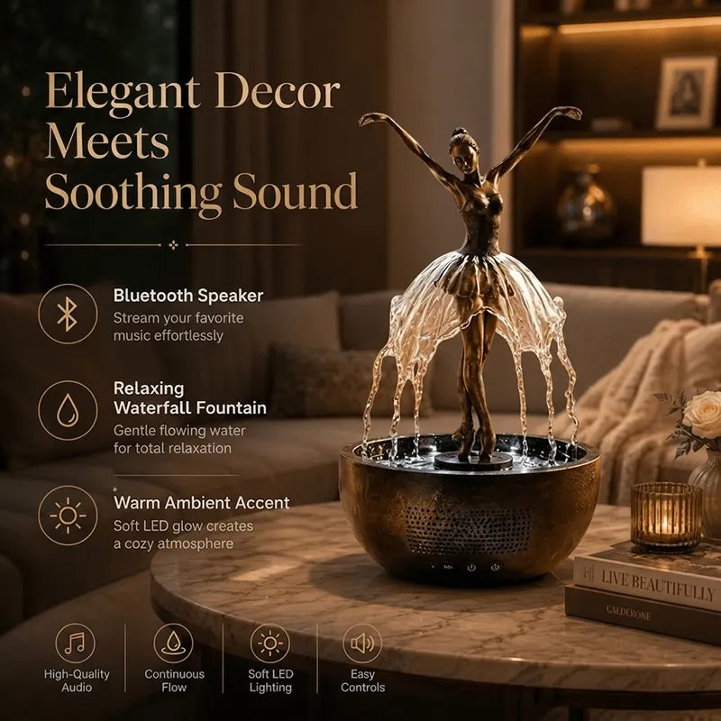 💥Hot Selling 💃🩰Elegant Ballet Dancer Desktop Fountain