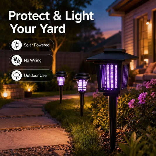 ☀️🦟Outdoor solar-powered UV mosquito killer lamp