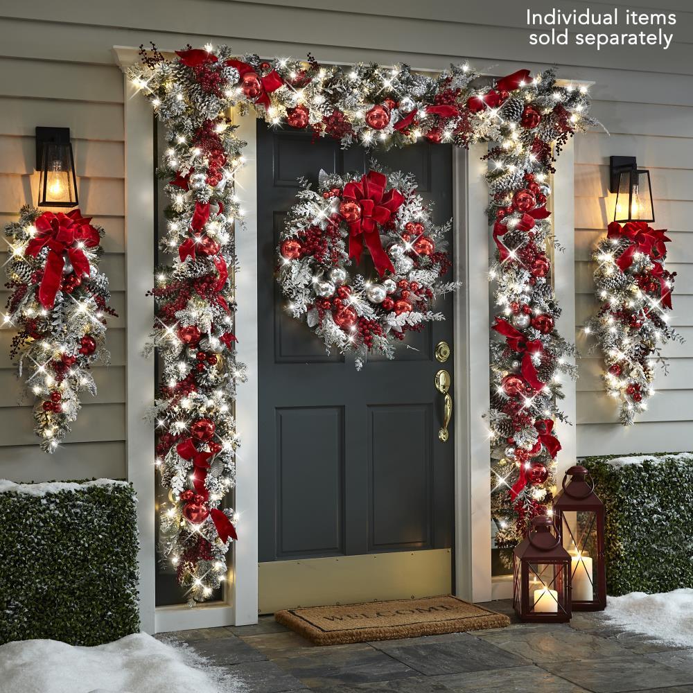 🔥Last day! 💥Special sale - The Cordless Prelit Red And White Holiday Trim