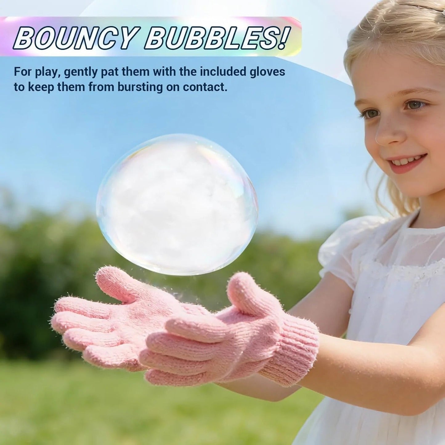 Light Up Musical Fog Bubble Wand | Dream Smoke Bubbles Summer Kids Toy