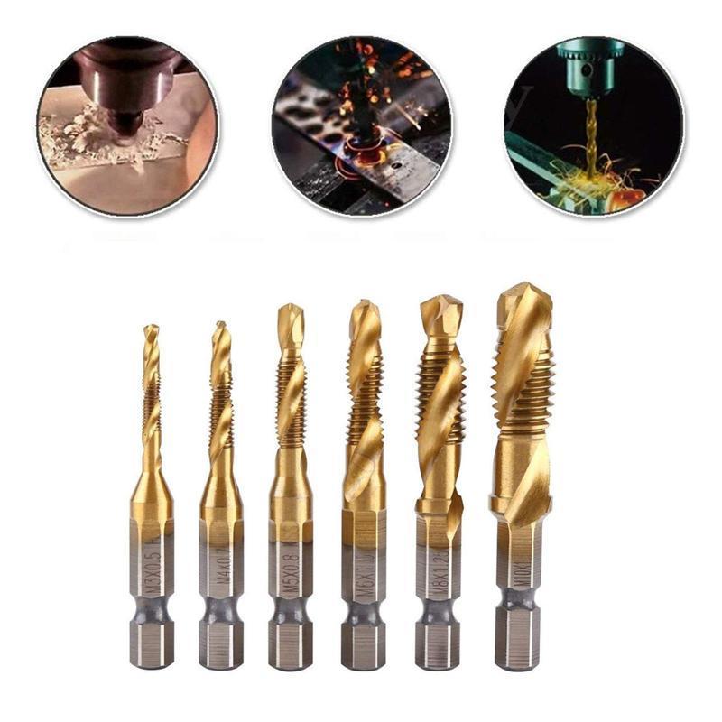 🔥Last day! 💥Special sale - 6 Piece Metric Thread Tap Drill Bits Set - naotstore