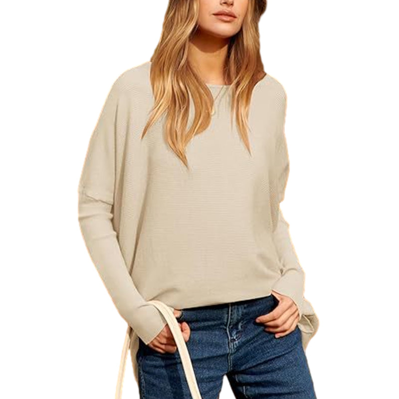 🤣Last day! 💥Special sale - Women's Irregular Oversized Dolman Sleeve Knitted Pullover - naotstore