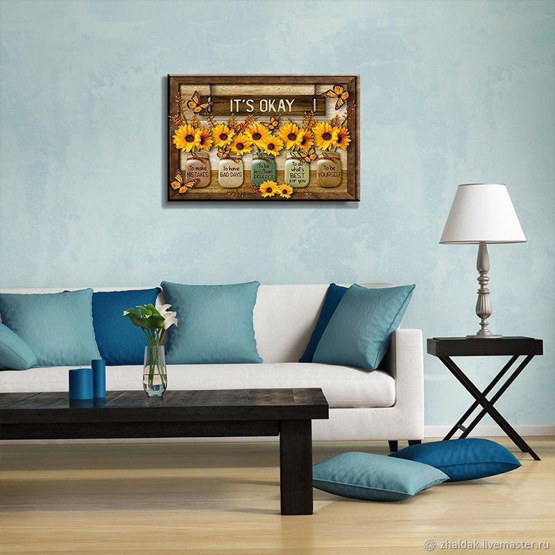 🌻Last day! 💥Special sale - Butterfly Sunflowers Wall Art - naotstore