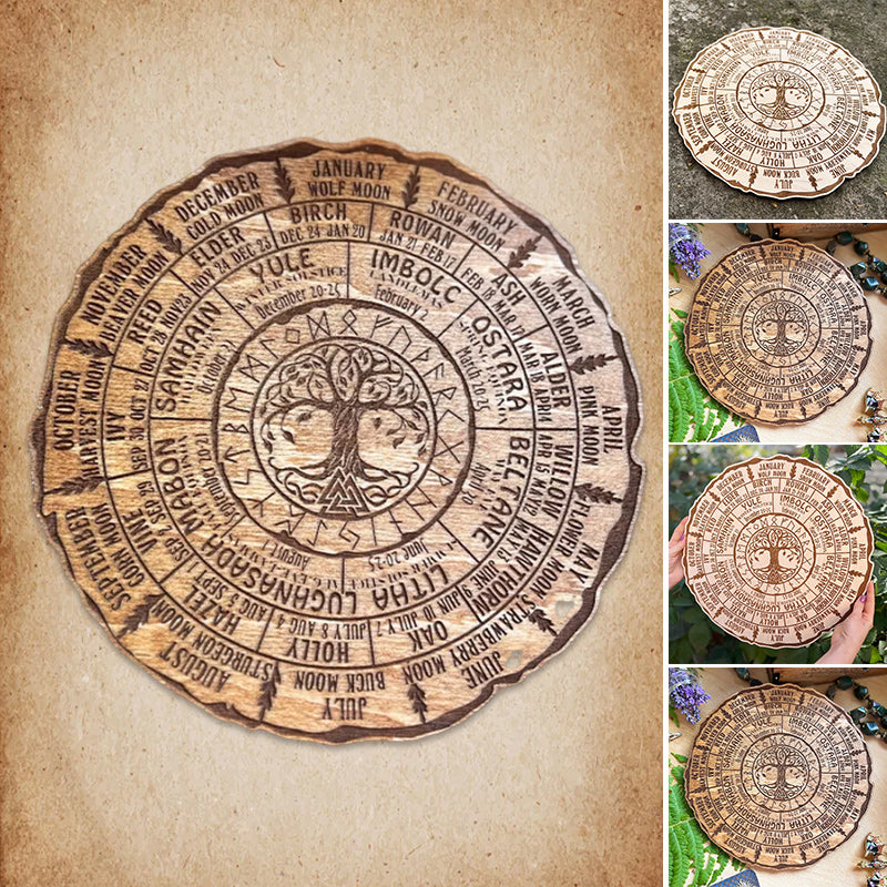 🤣Last day! 💥Special sale - Wheel Of The Year Wood Sign - naotstore