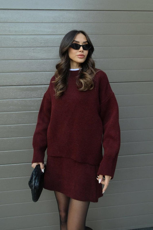 Naotstore - Knitted skirt suit
