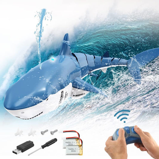 🎁Hottest recommendations - Remote Control Shark Toy with Light &Spray - naotstore