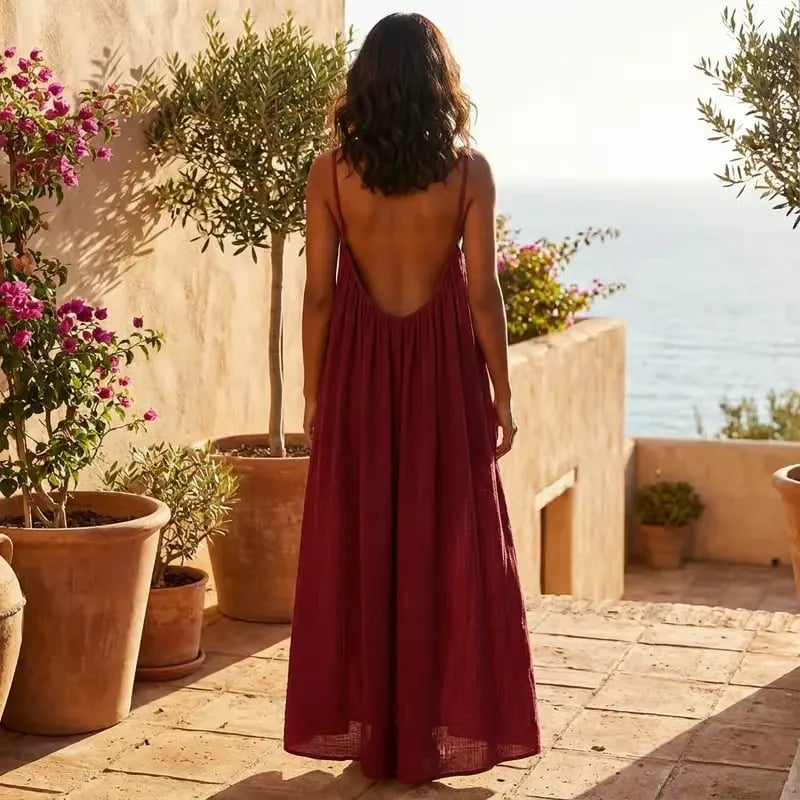 ✨Elegant backless halter dress for women