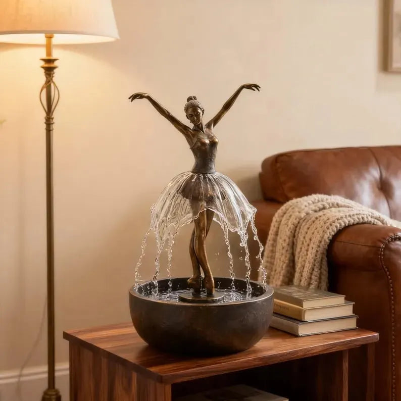 💥Hot Selling 💃🩰Elegant Ballet Dancer Desktop Fountain