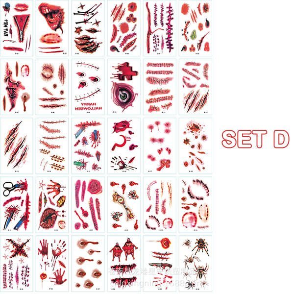 🔥Halloween's hottest items - Halloween prank makeup temporary tattoo - naotstore