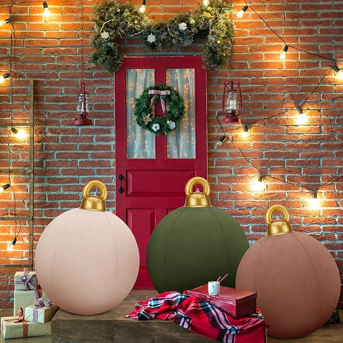 Naotstore - Giant Inflatable Velvet Christmas Balls