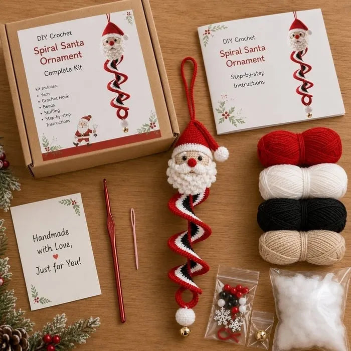 🧶☃️ DIY Crochet Spiral Snowman Ornament Kit ☃️ Cute Christmas Project