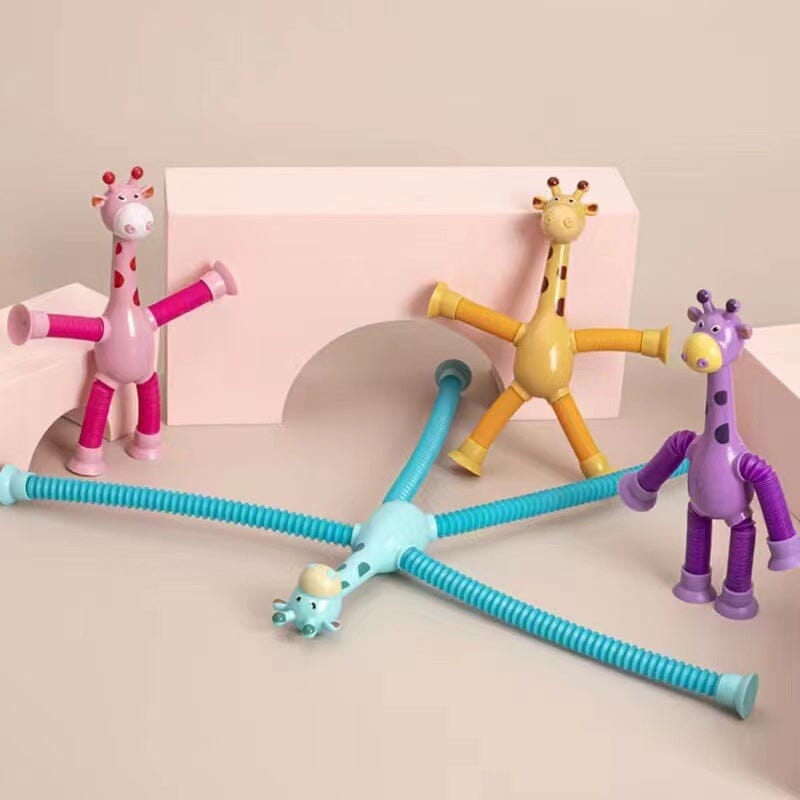 🔥Last day! 💥Special sale - Telescopic suction cup giraffe toy