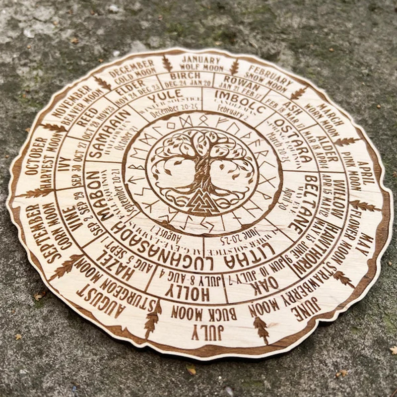 🤣Last day! 💥Special sale - Wheel Of The Year Wood Sign - naotstore