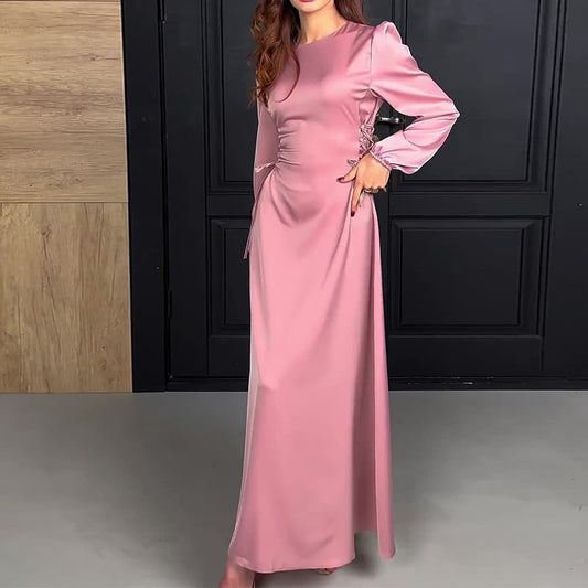 👗Hottest items this month - French Elegant Soft Elastic Cuff Long Dress - naotstore