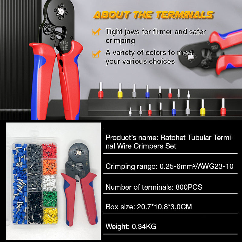 🔥Last day! 💥Special sale - Ratchet Tubular Terminal Wire Crimpers Set - naotstore