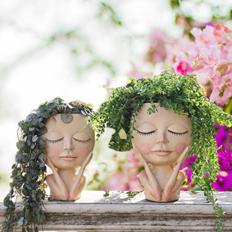 💝Last day! 💥Special sale - Girl Face Head Planter - naotstore