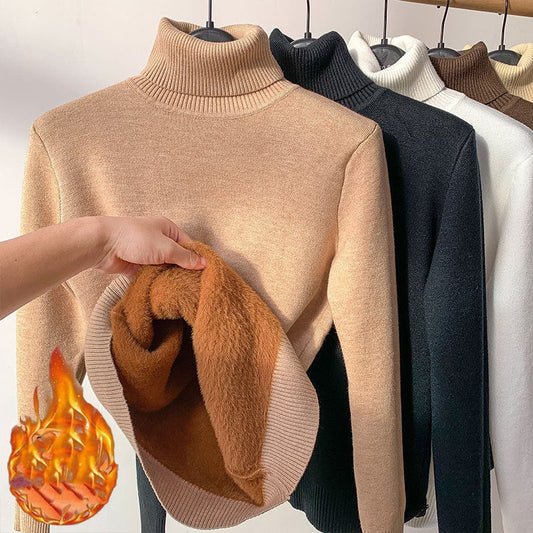Naotstore - Cozy Women's Turtleneck Fleece Pullover Sweater